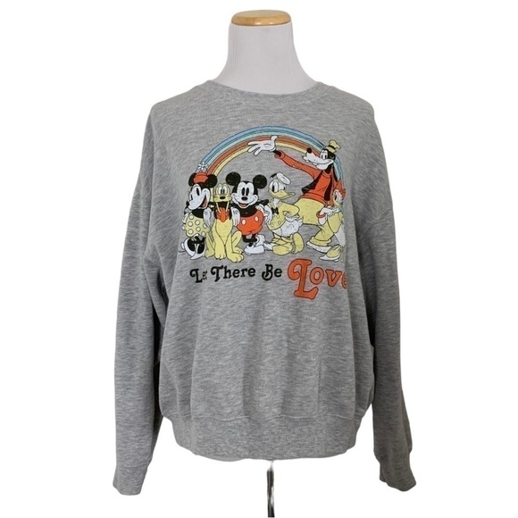 Disney pullover Boyfriend Crew neck sweatshirt Women’s Size XXL Mickey Mouse - Picture 1 of 14